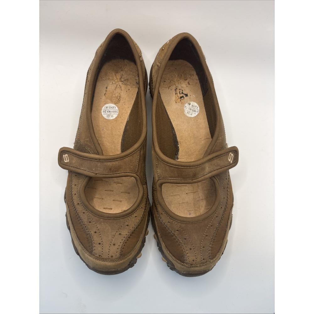 Skechers OG Womens Bikers Mary Jane Shoes Sz 7.5 Brown Casual Comfort NO Insoles - Picture 6 of 9